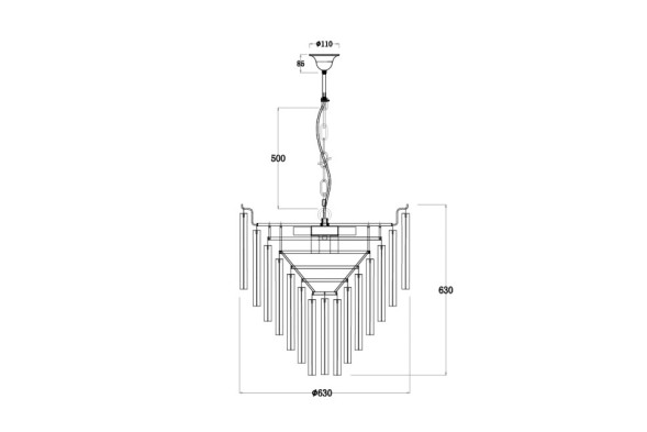Люстра из матового стекла
