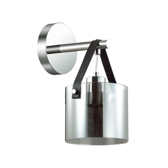 Бра Со Стеклянным Дымчатым Плафоном И Кожаным Ремешком Gerbert Wall