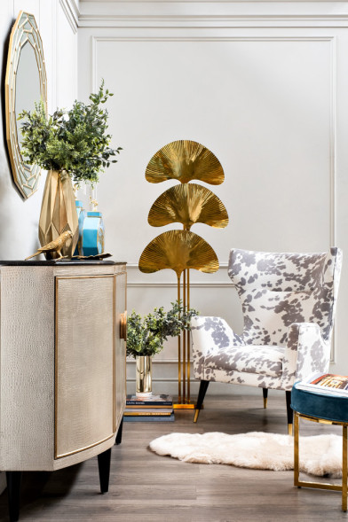 Торшер металлический "Гинкго"