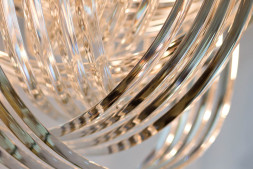 Люстра изящная стекло/серебро