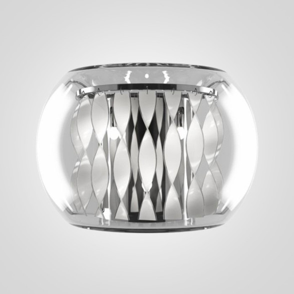 Бра Со Стеклянным Плафоном И Декором В Виде Хрустальных Подвесок Amori Wall