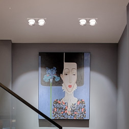 Накладной Светильник С Двумя Расширяющимся Книзу Плафоном Цилиндрической Формы На Матовой И Глянцевой Поверхности Joa Duo