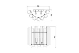 Бра из янтарного стекла