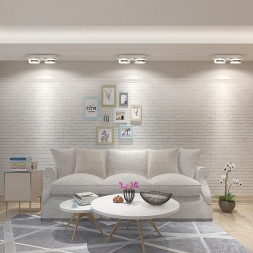 Накладной Светильник С Двумя Цилиндрическими Плафонами На Глянцевой И Матовой Поверхности Age Duo