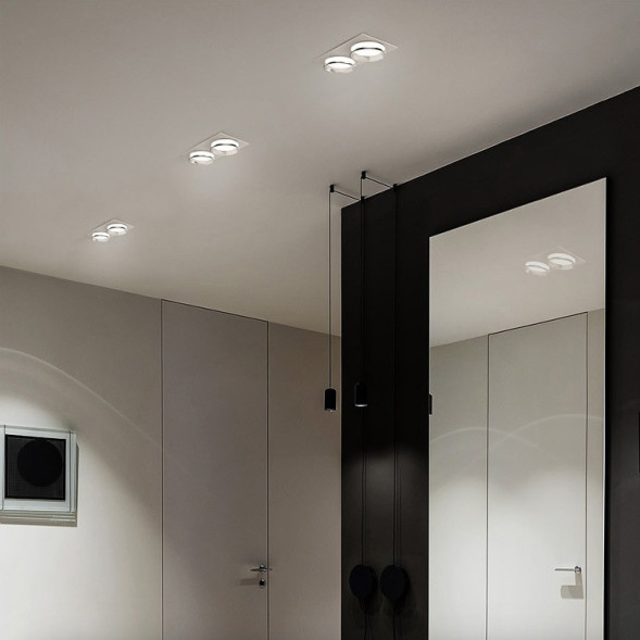 Накладной Светильник С Двумя Цилиндрическими Плафонами На Глянцевой И Матовой Поверхности Age Duo