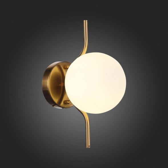 Бра Со Стеклянным Шарообразным Плафоном И Двумя Металлическими Рожками Collin Wall