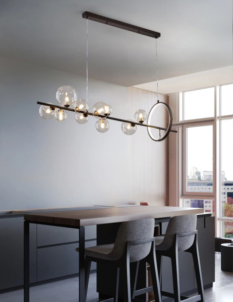 Люстра Delight Collection KG1233P-10 black/clear