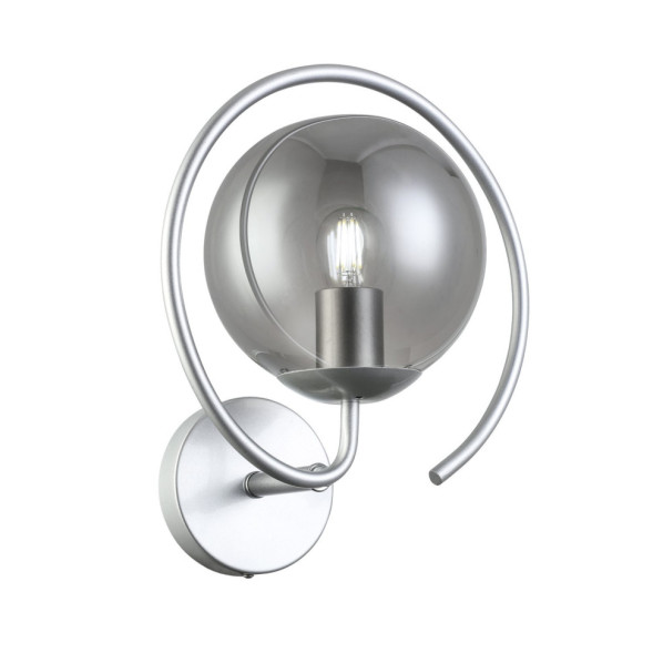 Бра Со Стеклянным Шарообразным Плафоном И Металлическим Ободком Palla Wall