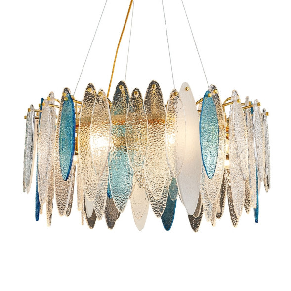 Кольцевая Люстра С Декором Из Стеклянных Лепестков С Фигурной Поверхностью Rissa-B R