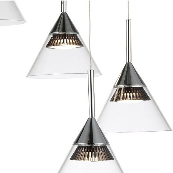 Готовая Комбинация На 5 Светильников Со Стеклянными Плафонами Конической Формы Konu More