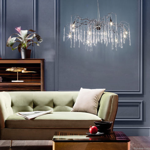 Frezia Light 1005/10 A хром подвесная люстра на 10 лампочек