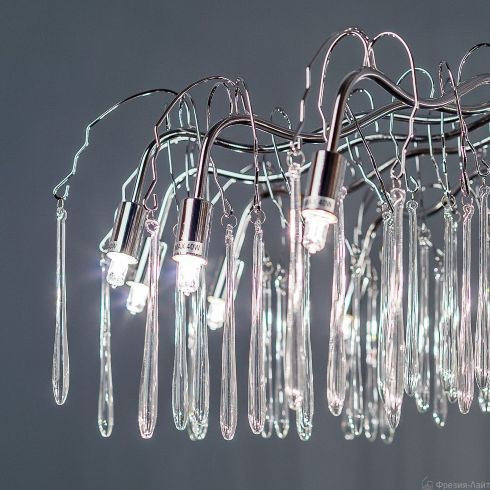 Frezia Light 1005/10 A хром подвесная люстра на 10 лампочек