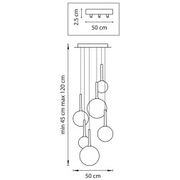 Готовая Комбинация На 6 Или 9 Светильников С Матовым Стеклянным Плафоном На Общем Потолочном Диске Folket More