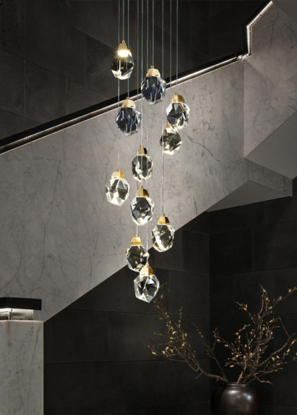 Подвесной светильник Delight Collection Crystal rock 11 gold