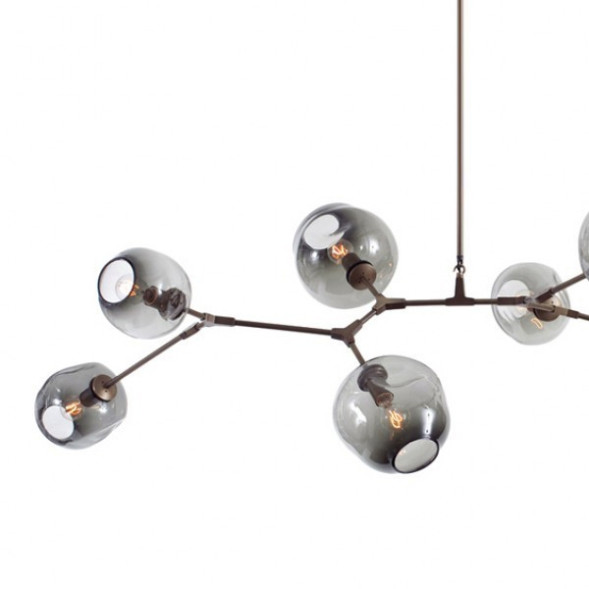 Люстра Delight Collection Bubble 8 black/smoky