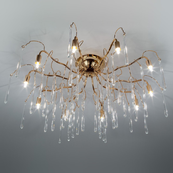 Frezia Light 1005/10C золото люстра потолочная
