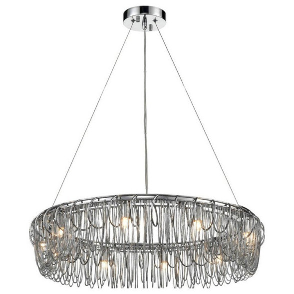 Кольцевая Люстра С Металлическими Ребристыми Подвестками Homer