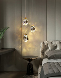 Подвесной светильник Delight Collection Crystal rock 3 gold