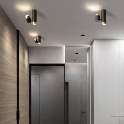 Двойной Точечный Светильник С Фиксированным И Поворотным Плафонами Sif