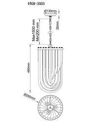 Люстра потолочная изящная