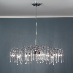 Frezia Light 1005/15 A хром подвесная люстра на 15 лампочек
