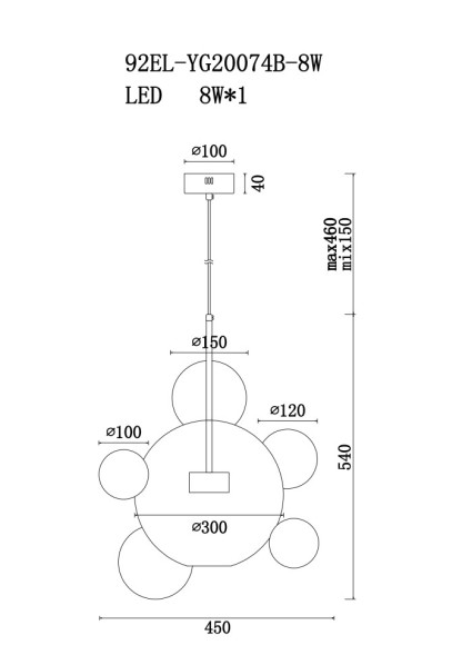 Светильник потолочный &quot;Стеклянные шары&quot;