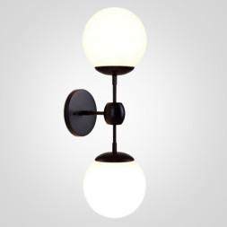 Бра Modo 2 Globes Black And White Glass