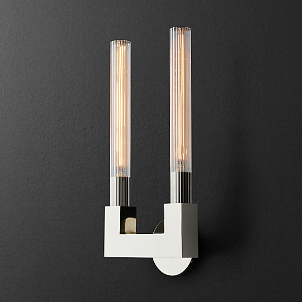 Бра Rh Canelle Wall Lamp Double Sconces Chrome