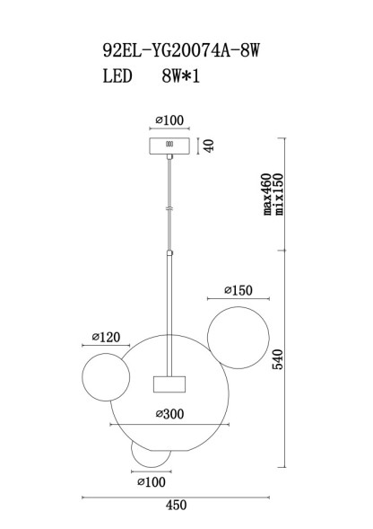 Светильник потолочный &quot;Стеклянные шары&quot;
