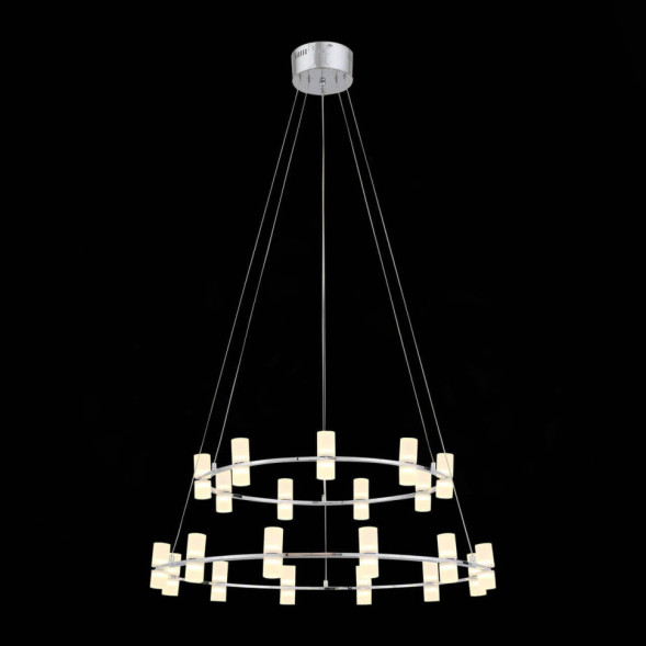 Кольцевая Светодиодная Люстра С Белыми Цилиндрическими Плафонами Riga