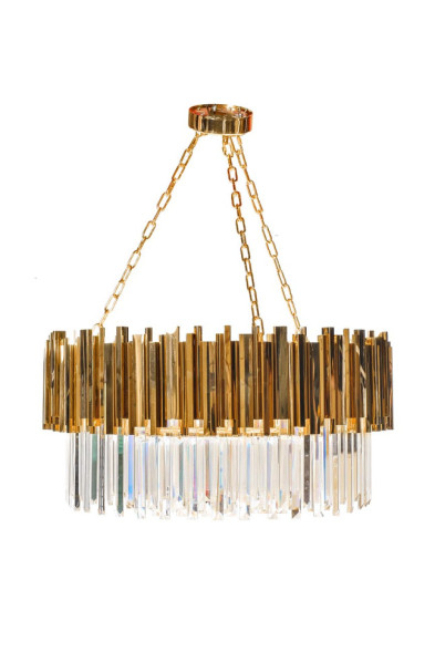 Люстра с кристаллами (золото)