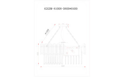 Люстра с кристаллами (золото)