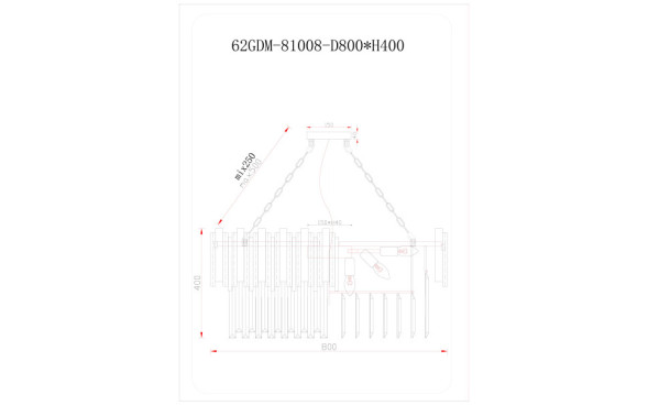 Люстра с кристаллами (золото)
