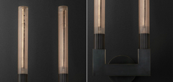 Бра Rh Cannelle Wall Lamp Double Sconces Black