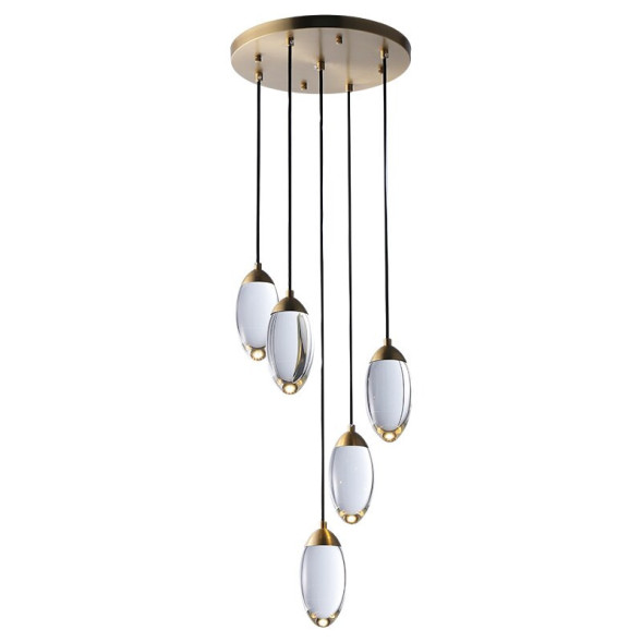 Комбинация Из 5 Подвесных Светильников На Общем Потолочном Креплении Fiera 5