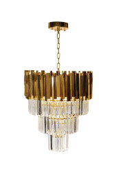 Люстра с кристаллами (золото)