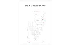 Люстра с кристаллами (золото)