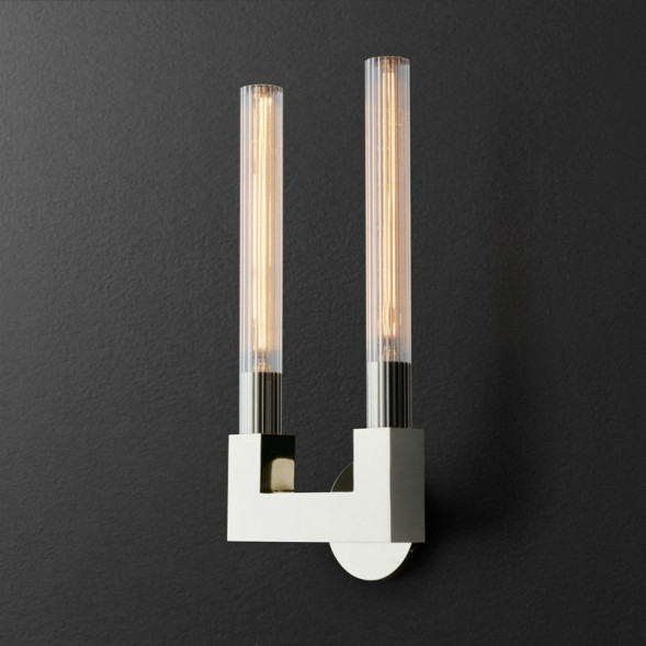 Бра Rh Cannelle Wall Lamp Double Sconces Chrome