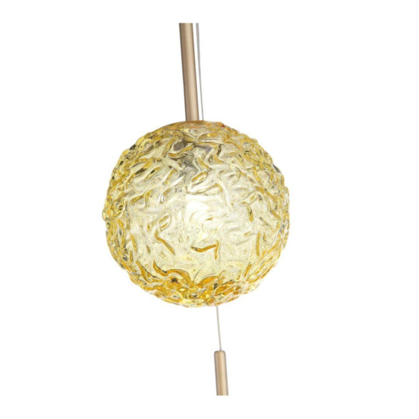 Комбинация Подвесных Светильников С Разноцветными Круглыми Плафонами Из Прозрачного Фактурного Стекла Rio Combo