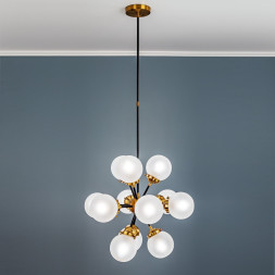 Frezia Light 1009/12 black brass/white люстра подвесная