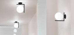 Бра Ic Lighting Flos White Ball Ic C/W Black