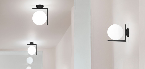 Бра Ic Lighting Flos White Ball Ic C/W Black