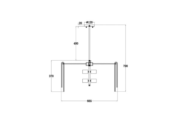 Люстра со стеклянными подвесками