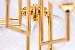 Светильник потолочный 6 плафонов (золотой)