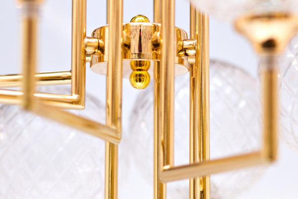 Светильник потолочный 6 плафонов (золотой)