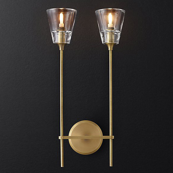 Бра Rh Torche De Verre Double Wall Lamp