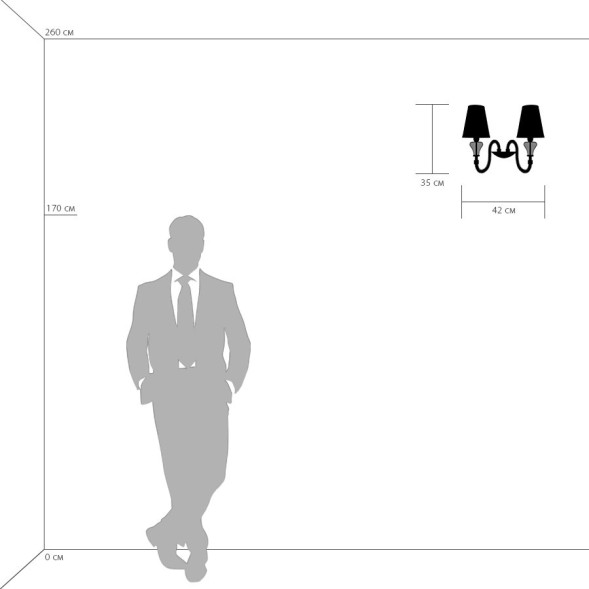 Бра С Двумя Трапециевидными Плафонами Naomi Wall