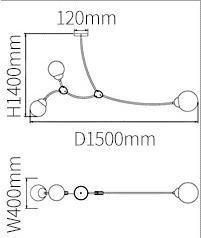 Люстра ivy horizontal 3
