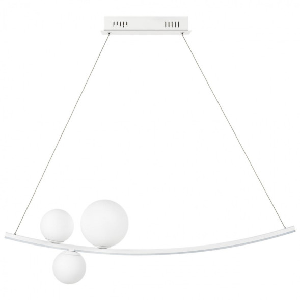 Линейный Светильник На Струнном Подвесе С Матовыми Стеклянными Плафонами Helmut