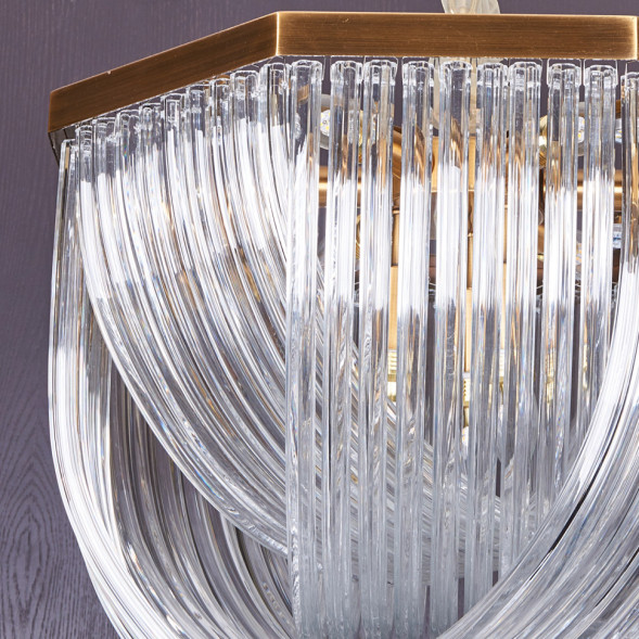 Люстра Delight Collection Murano L9 brass/clear